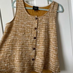 Sleeveless top! Yellow/gold! Cute never worn!